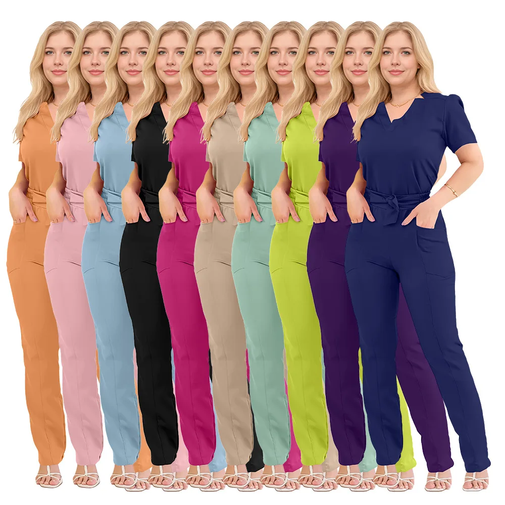 

Bowknot Design Women's Loungewear Set - Breathable Skin-Friendly Lightweight Short Sleeve Pants for Home & Outing