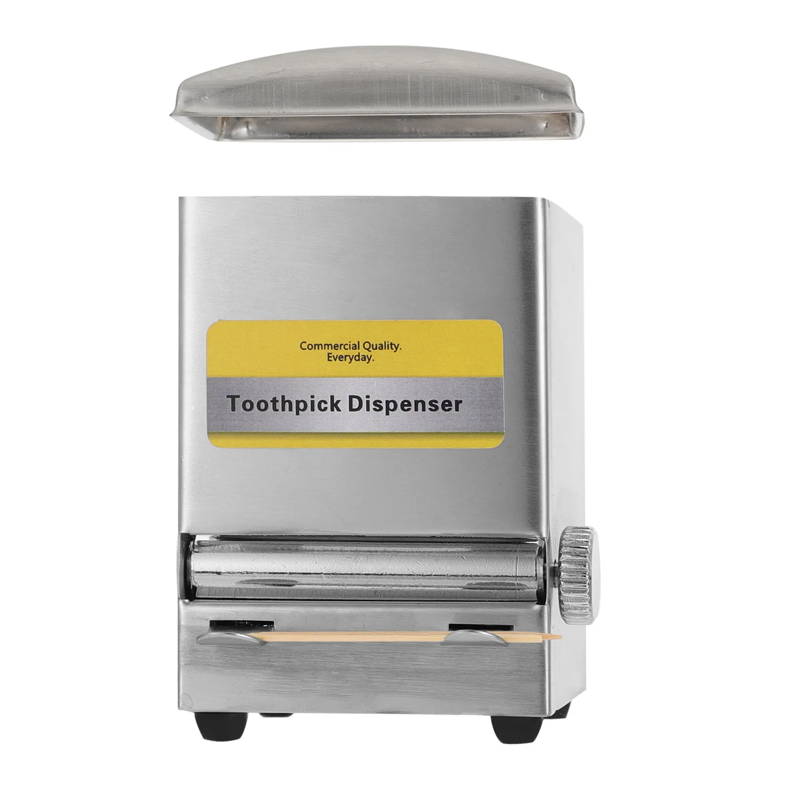 Stainless Steel Toothpick Holder Retro Style Toothpick Storage Box Sealed Cover Compact Hygiene Organizer for Home Restaurant