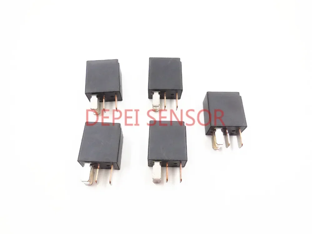 DPQPOKHYY 5X For 5-Pin Relay 13500117 Black 5-Terminal Multi-Use Relay 12V