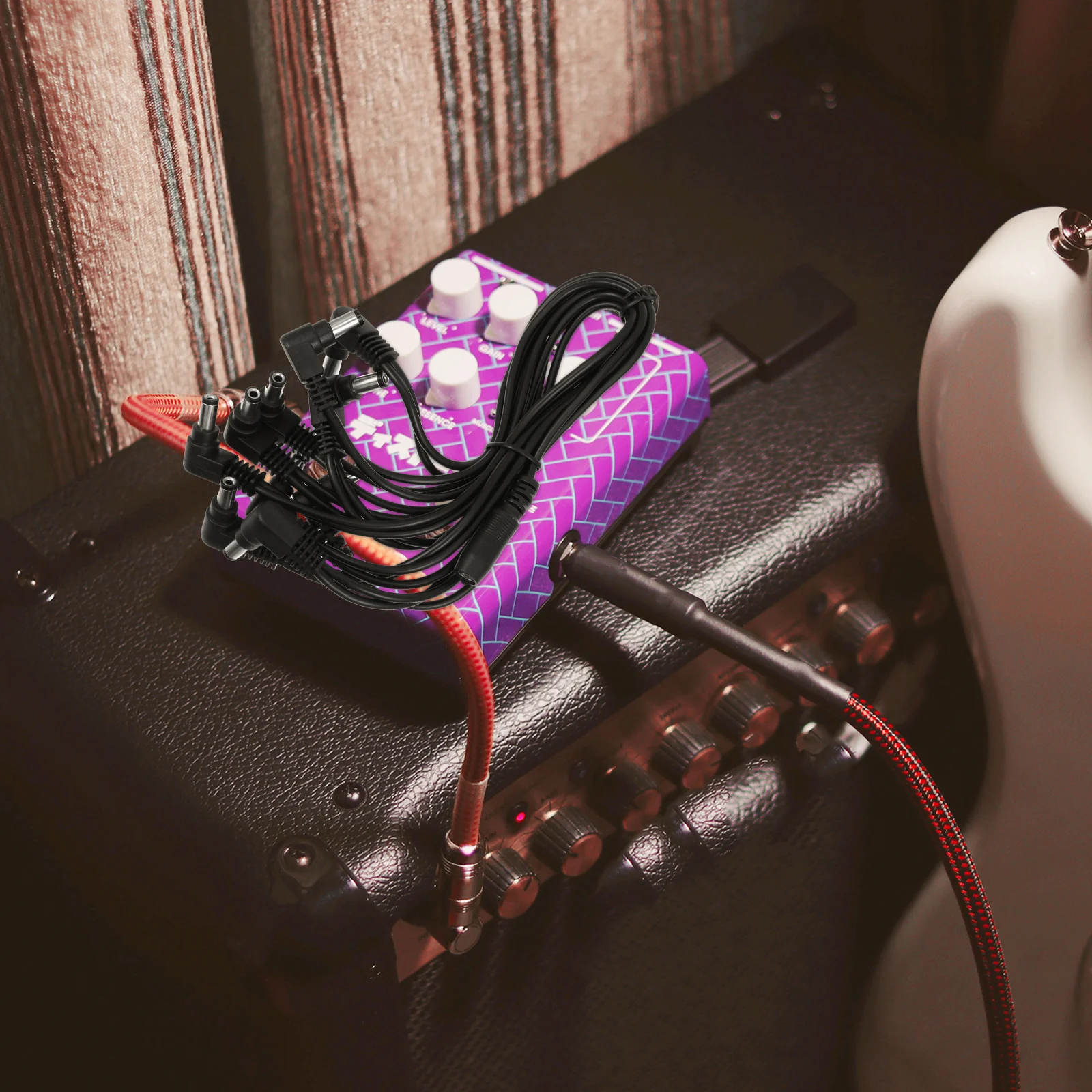 

Guitar Pedal Power Cord Premium Noise Isolation Cable Steady Performance Anti Interference Long Lasting Use For Electric Guitar