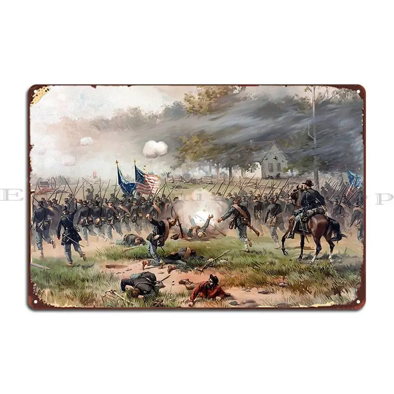 The Battle Of Antietam Civil War Metal Plaque Poster Party Bar Wall Decor Custom Garage Tin Sign Poster