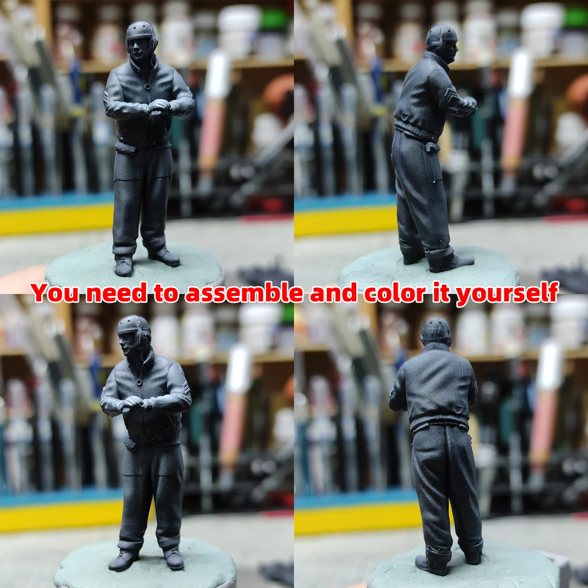 3D-Harz-Miniaturmodellbausatz Soldaten US-Panzerbesatzung Fahrer Figuren Militär-Diorama 5-teiliges Set 1939–1945 1/35 1/48 1/72 – Detail 1
