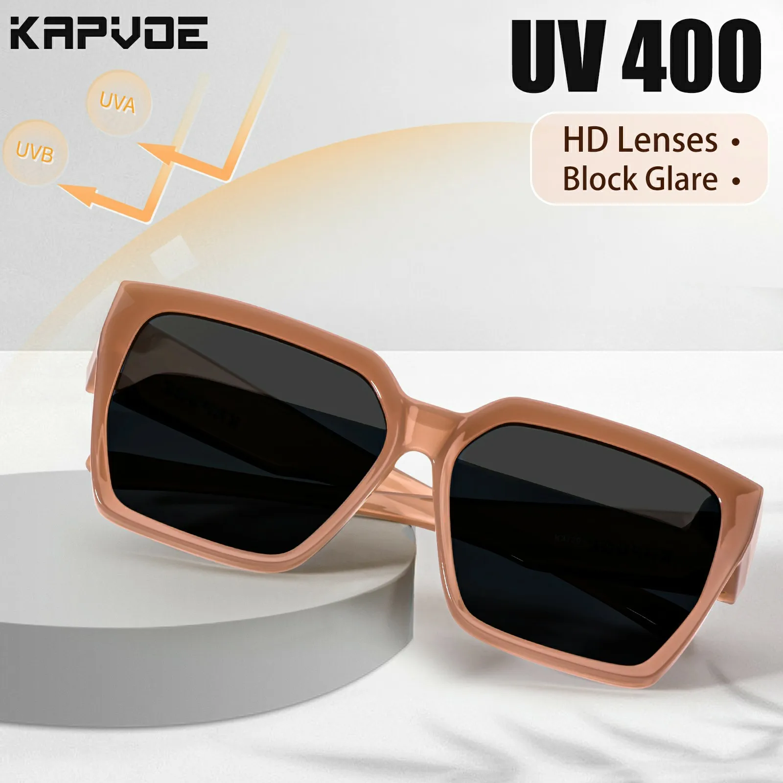 KAPVOE Fashion Polarized Glasses Fit Over Myopic Sunglasses UV400 Hikng Driving Bike Goggles Men Women Aesthetic Eyewear