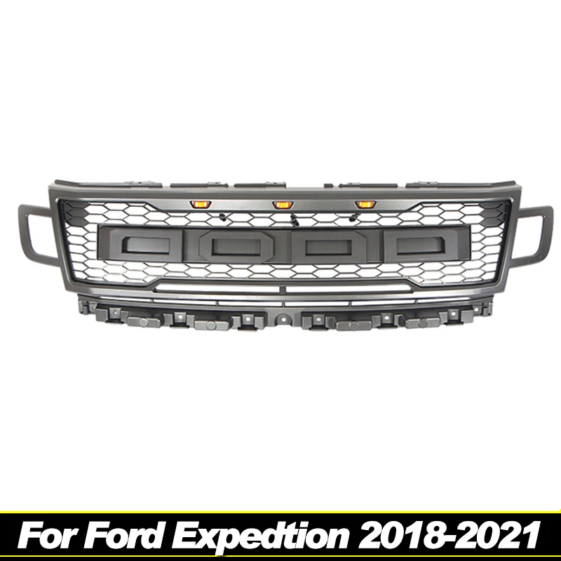 

Fit for FORD EXPEDITION grille 2018 2019 2020 2021 front bumper modification grill accessories with LED lights