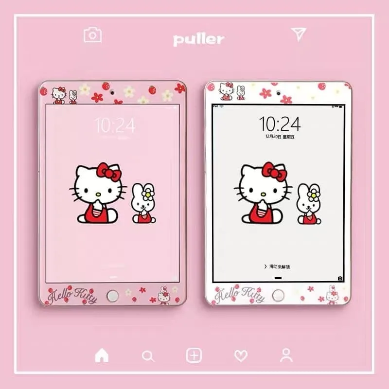 

Sanrio Hello Kitty Tempered Glass Full Screen HD Anti-Scratch Protector For iPad 7/8/9 10.2inch iPad 7/8/9th 10.2inch Air3 10.5