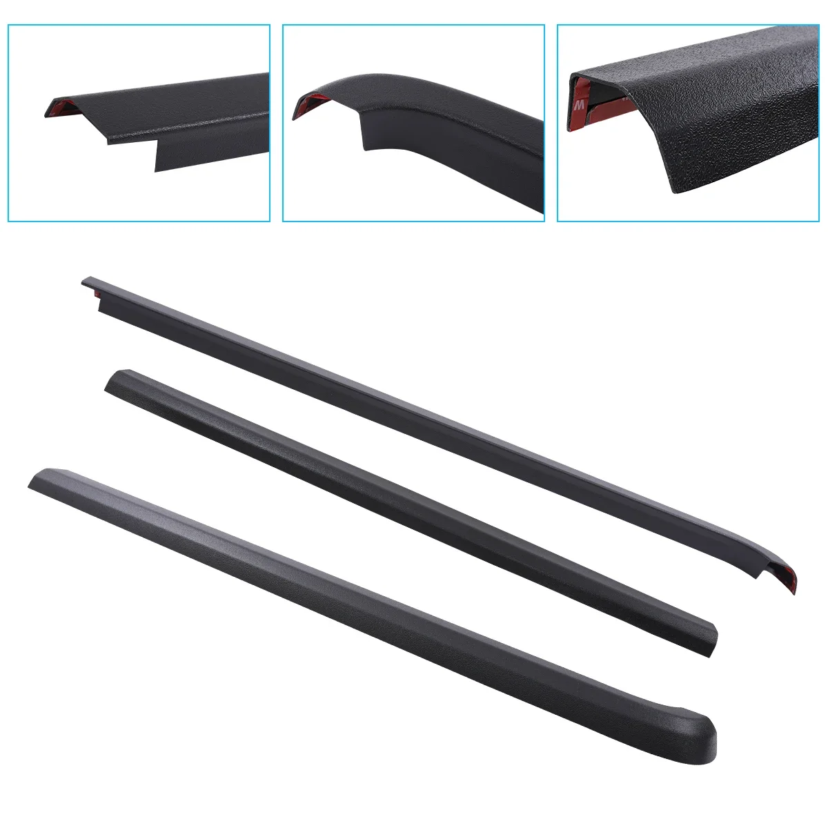 3Pcs Tailgate Trim Cover Rear Strip For Ford Ranger 2012-2022 Wildtrak XLT XL XLS Matte Black Car Styling  Auto Car Accessories