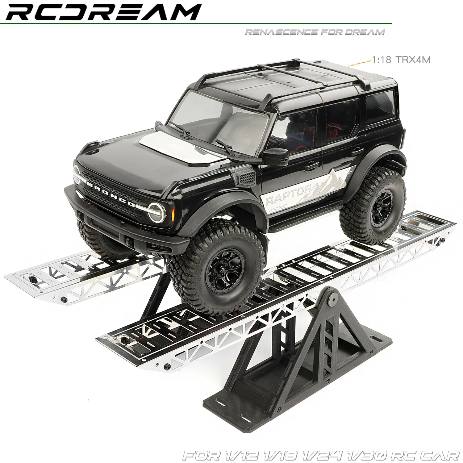 RCDream Aluminum Rc Seesaw Simulation Obstacle Prop For 1 12 1 18 1 24 1 30 Rc Crawler Desktop Off Road Course Accessory