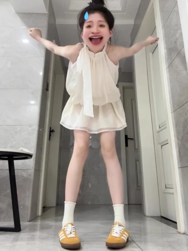 

Новая летняя женская юбка с завышенной талией, укороченная, однотонная, А-силуэт, для повседневной носки