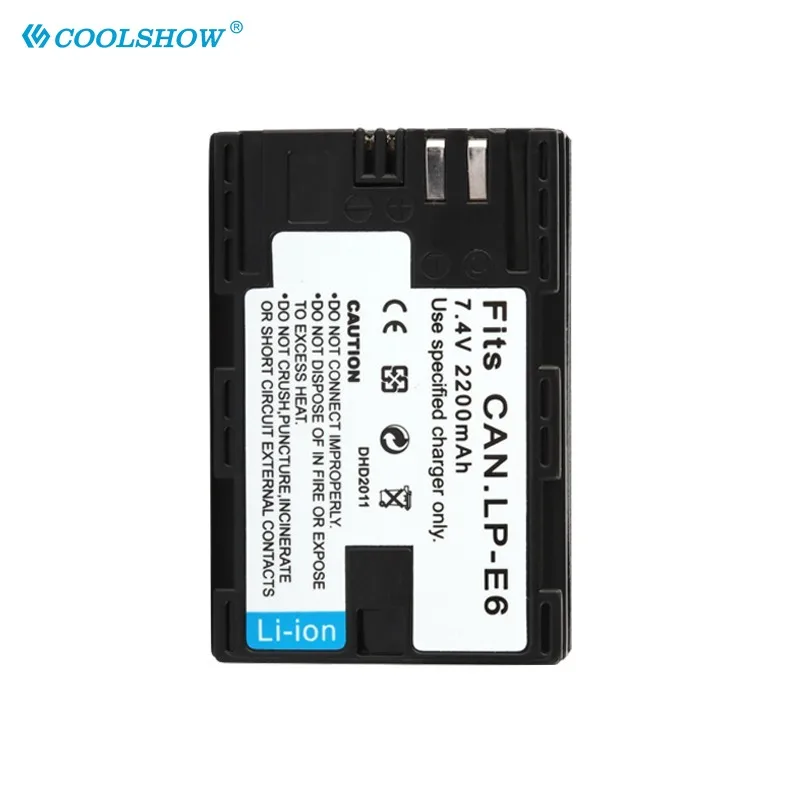 2200mah LP E6 LP-E6 Battery For Canon EOS 6D 7D 80D 5DS R 5D Mark II 5D Mark III EOS 5DS R Camera Batteries