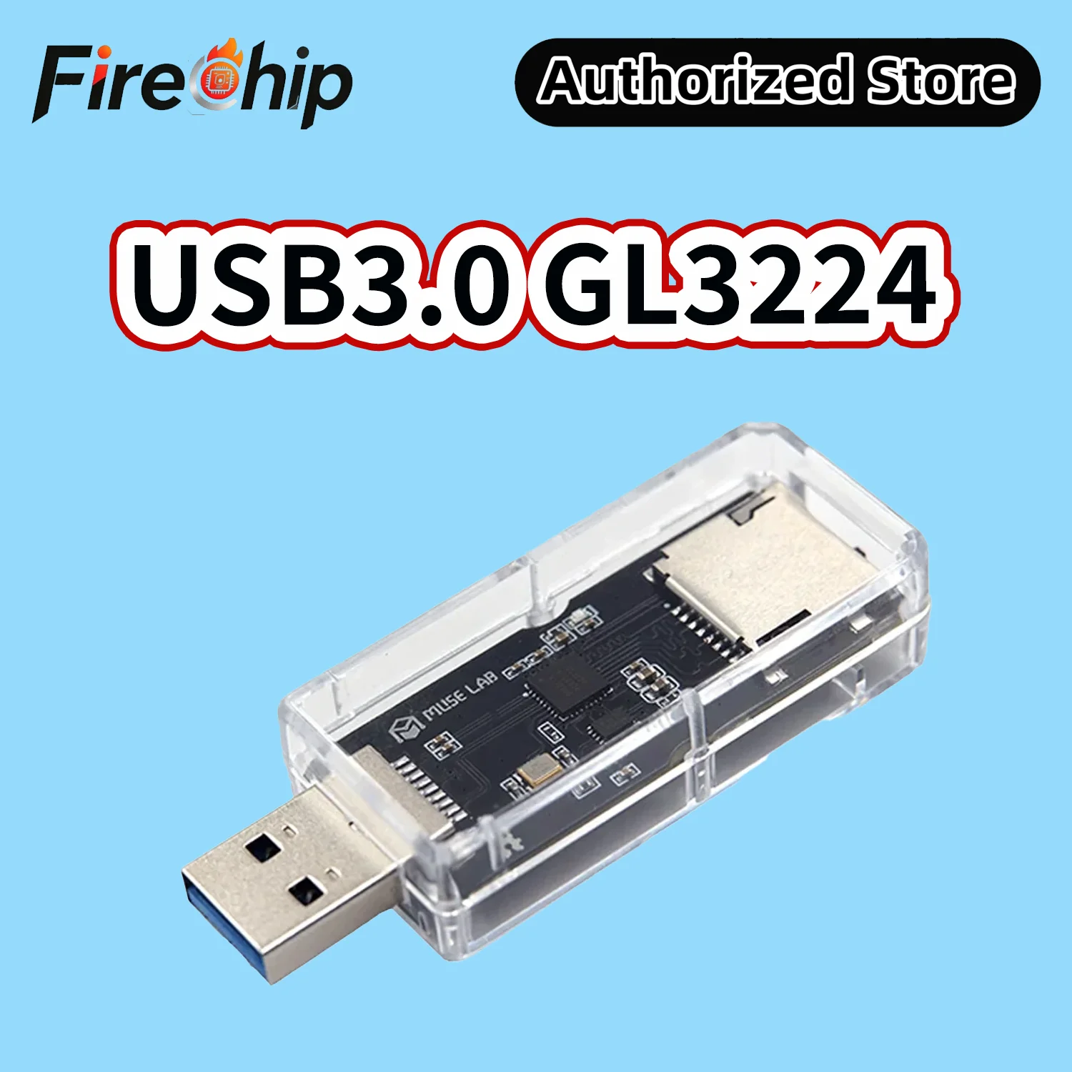 FireChip OpenSource USB 3.0 SDCard Reader GL3224 100MB/s