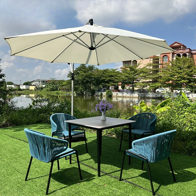 

Villa outdoor tables and chairs courtyard garden rooftop single rattan outdoor terrace yard rope weaving leisure furniture