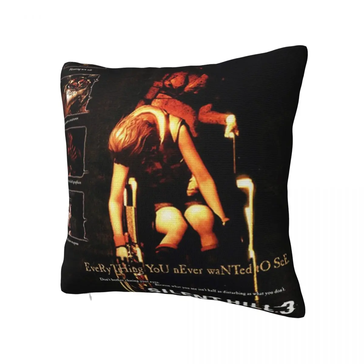 Never Want To Lose Silent Hill F Horror Pillowcase Printing Polyester Cushion Cover Decor Pillow Case Cover Home Square 45*45cm