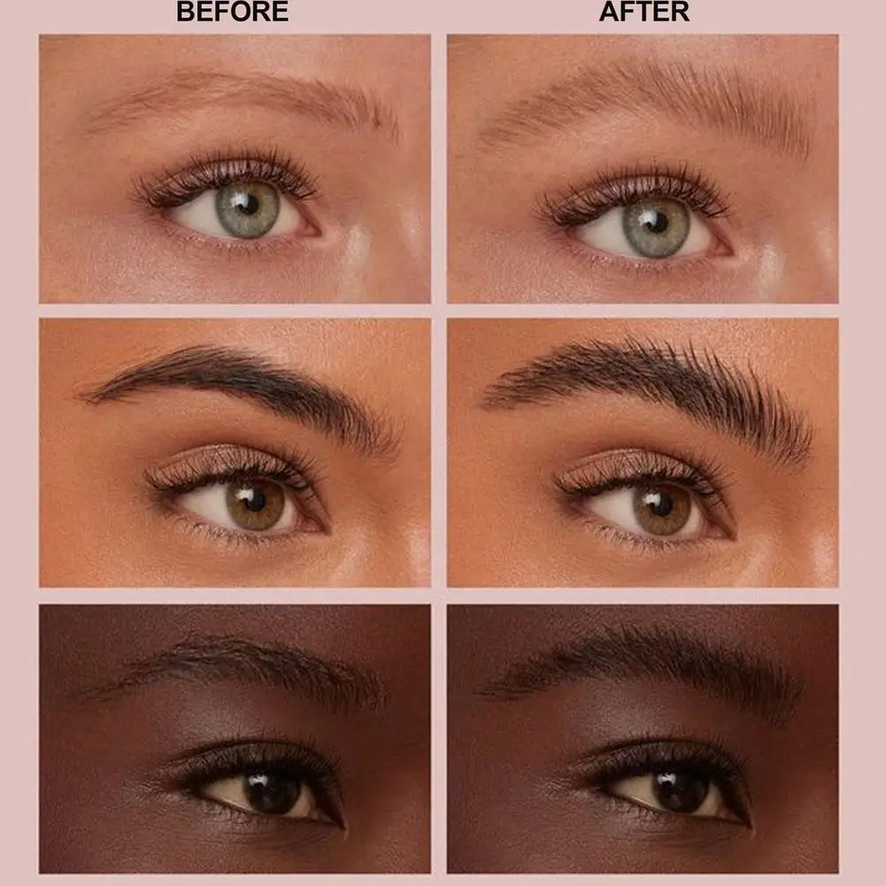 Pomada transparente para cejas, Gel fijador de cera con cepillo, cosméticos, maquillaje
