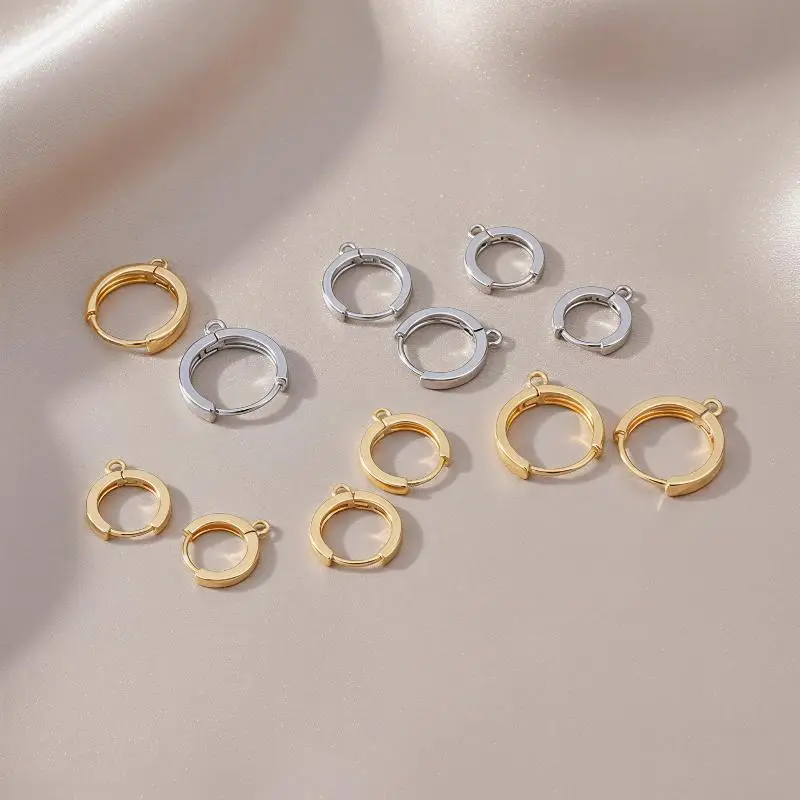 Round Earring Clasp Accessory Earring Making Supply DIY Jewelry Making Material Tool For Handmade Craft And Jewelry Supply