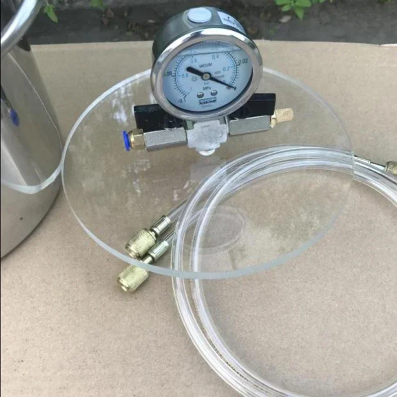 Durable and of high quality 25CMX25CM 10L Vacuum Defoaming Tank Barrel Stainless Steel Vacuum Chamber Crystal Glue Maker Glue