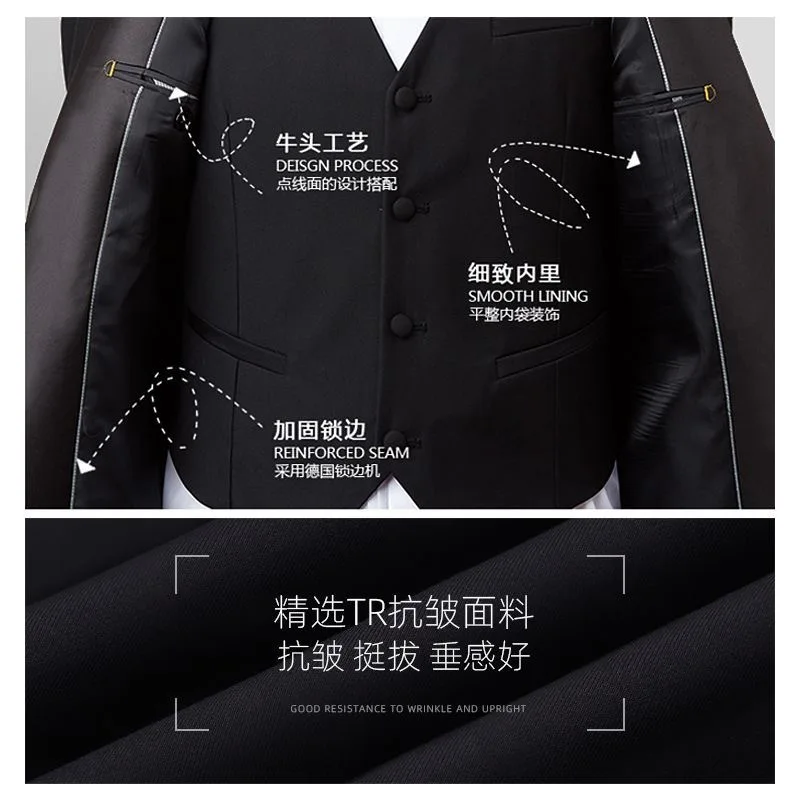 6 Groom wedding banquet host performance suit tuxedo studio photography