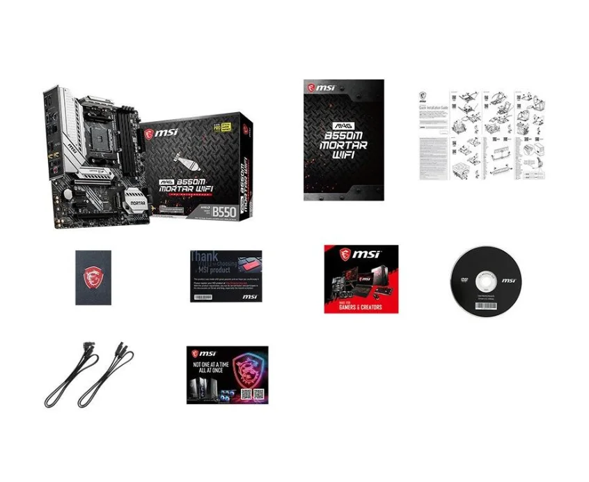 Nuevo m.si MAG B550M MORTAR WIFI con Socket AM4 128GB Micro ATX placa base para PC