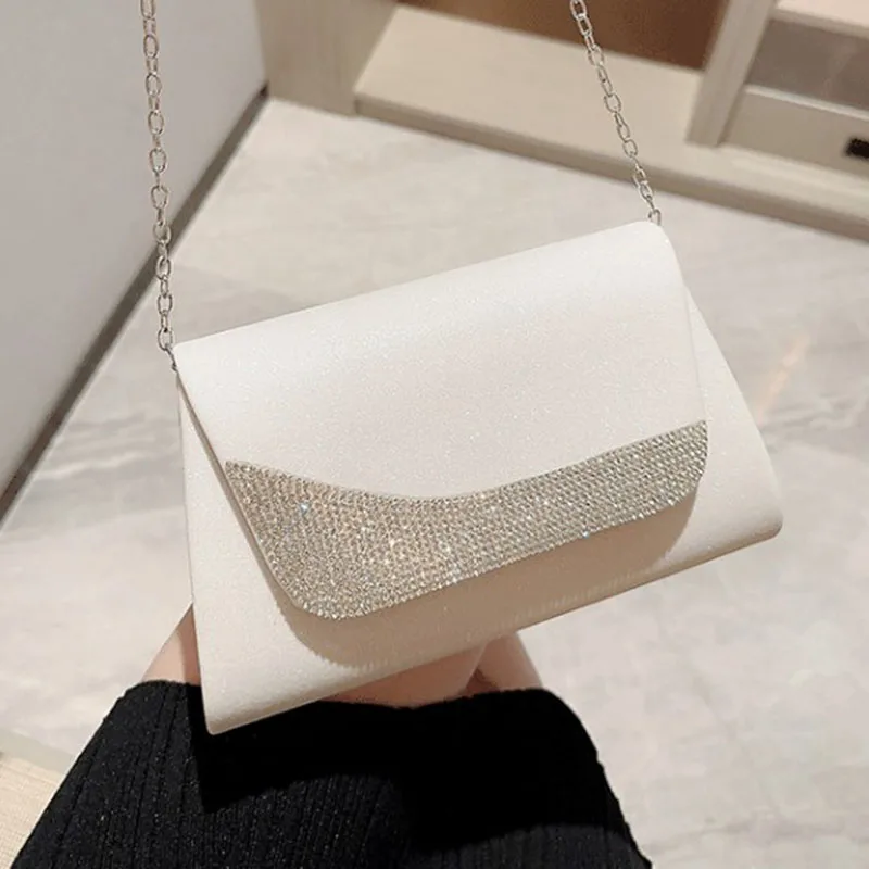 Glitter Envelope Handbag Women Shiny Folded Purse Female Fashion Clutch Bag Bling Bridal Wedding Party Evening Bag