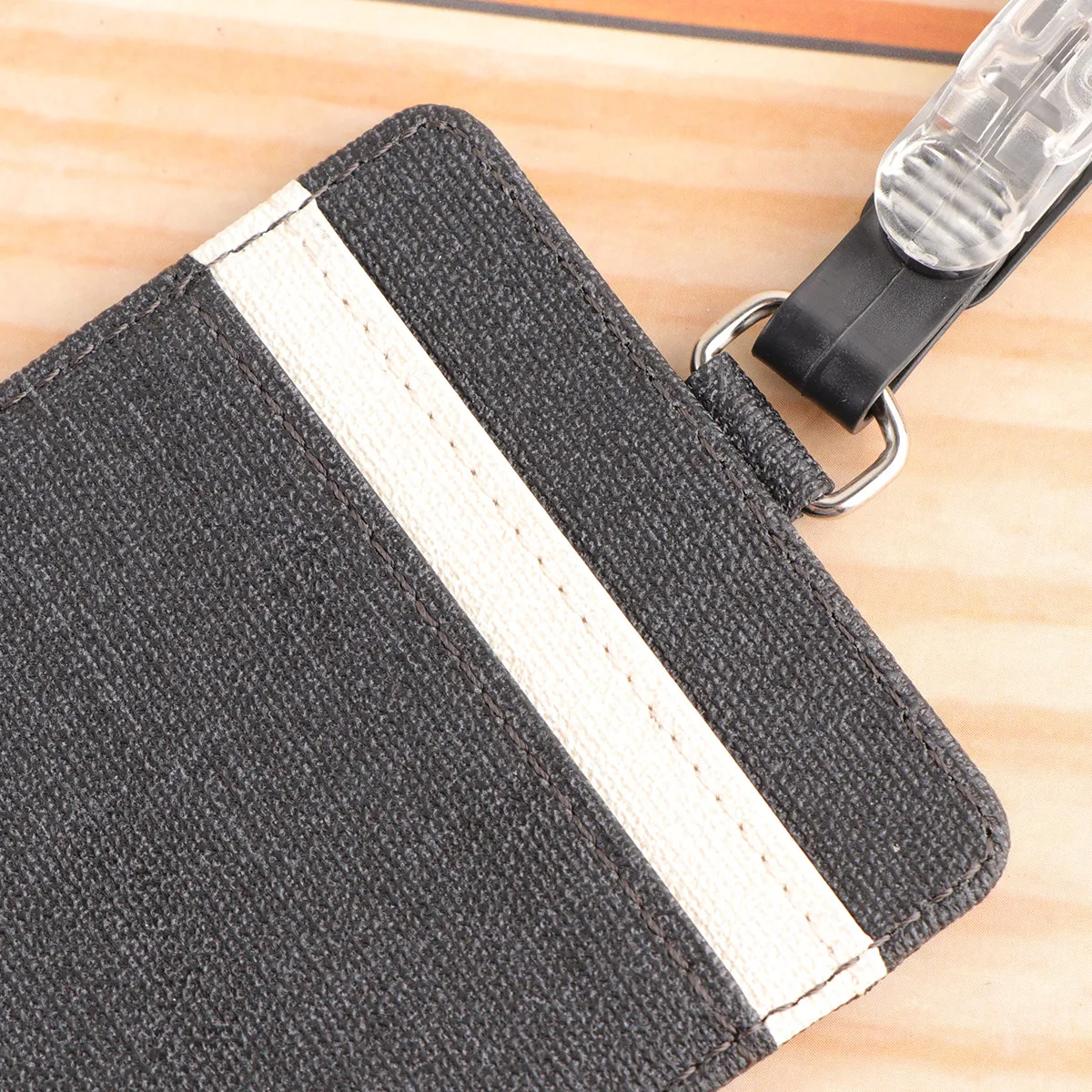 Detachable Vertical Black Cloth Badge Holder with Neck Strap for Business, Students, Nurses – ID Card Pass Case