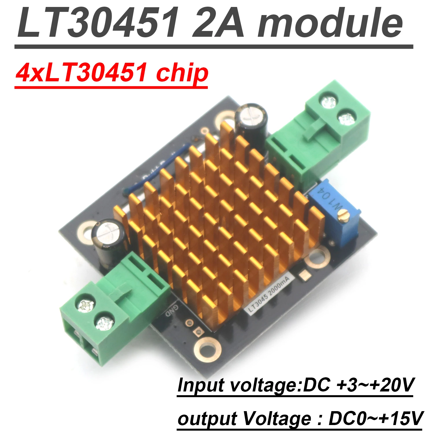 LT3045 module 2A Single power supply Low Noise Linear regulator 3.3V 5V 9V 12V 15V FOR audio ADC RF circuit Ham Radio Amplifier