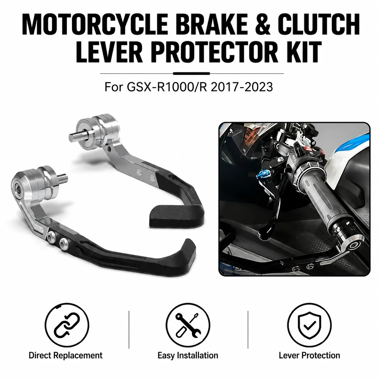 For SUZUKI GSX-R1000 GSX-R1000R 2017-2023 Motorcycle Brake And Clutch Lever Protector Kit Hand protection