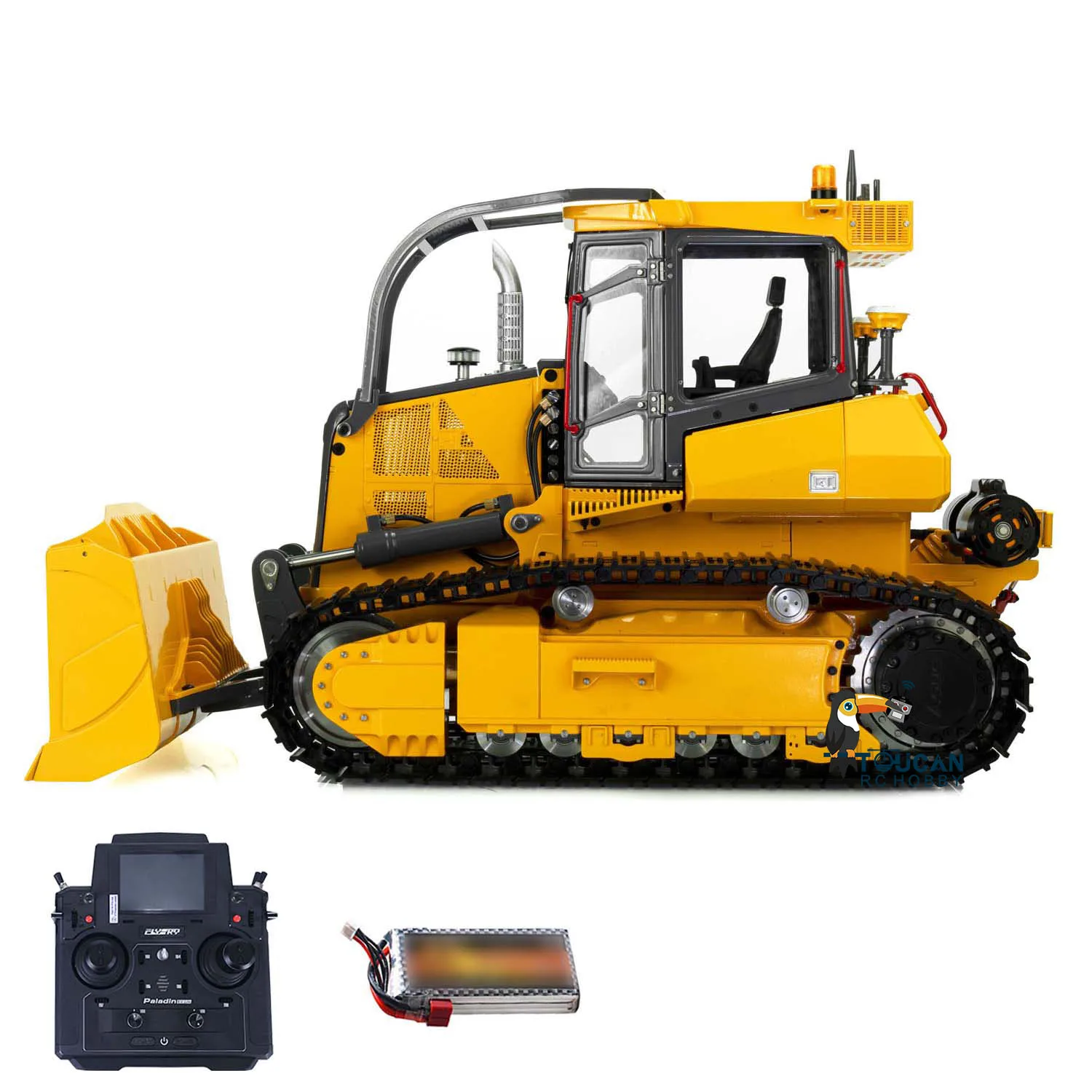 Lesu aoue 850k 1/14 hidráulico rc bulldozer pl18ev lite pista preta metal pintado acabado bulldoers para meninos presentes th22779