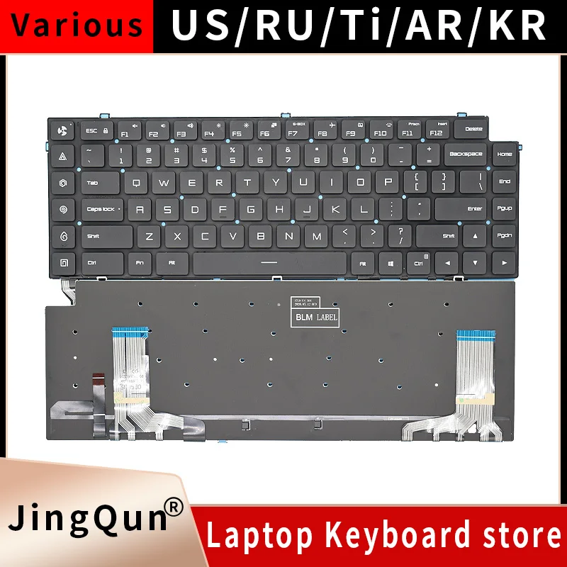 US Russian keyboard for XIAOMI REDMI XMG1902 TM1801 171502-AA 171502-AB 171502-AJ backlit US keyboard lepus tech