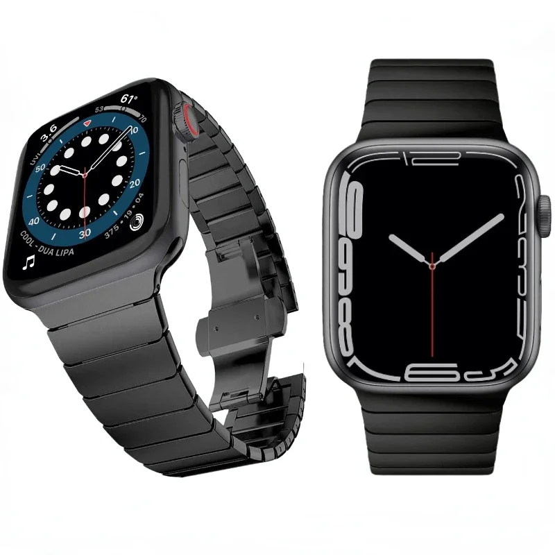 Pita logam untuk jam tangan Apple, sabuk gelang olahraga Ultra 9 8 7 49mm 45mm 41mm untuk IWatch 6 5 4 3 SE 44mm 42mm 40mm 38mm
