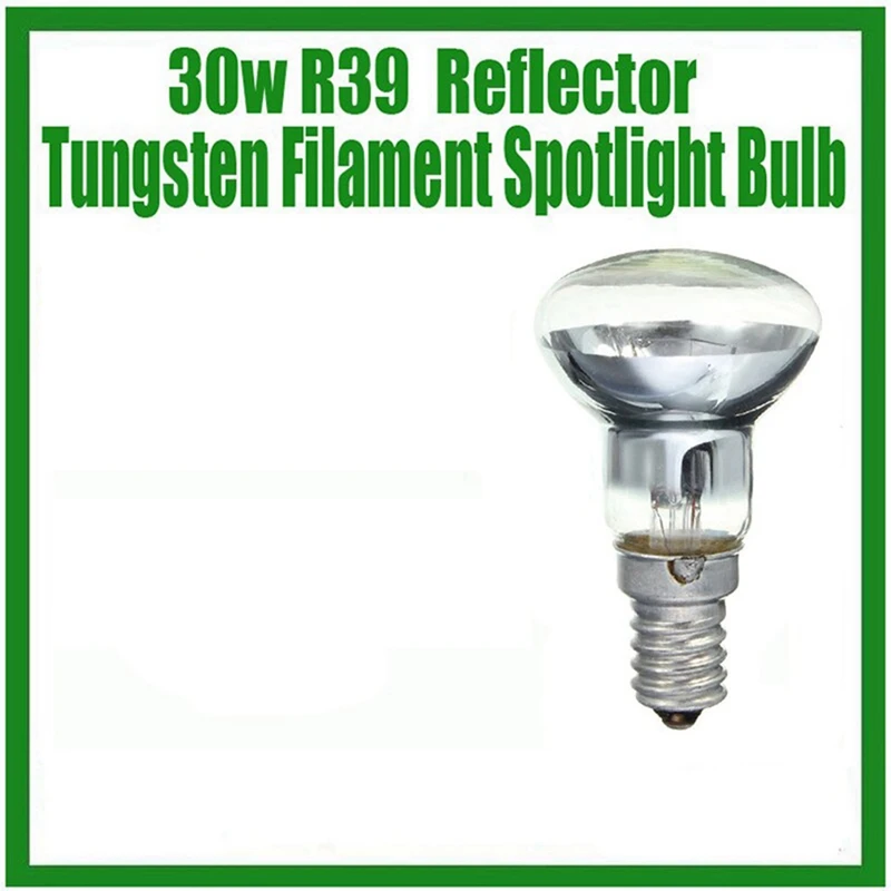 Replacement Lava Lamp E14 R39 30W Spotlight Screw In Light Bulb Clear Reflector Spot Light Bulbs Lava Incandescent 9Pcs