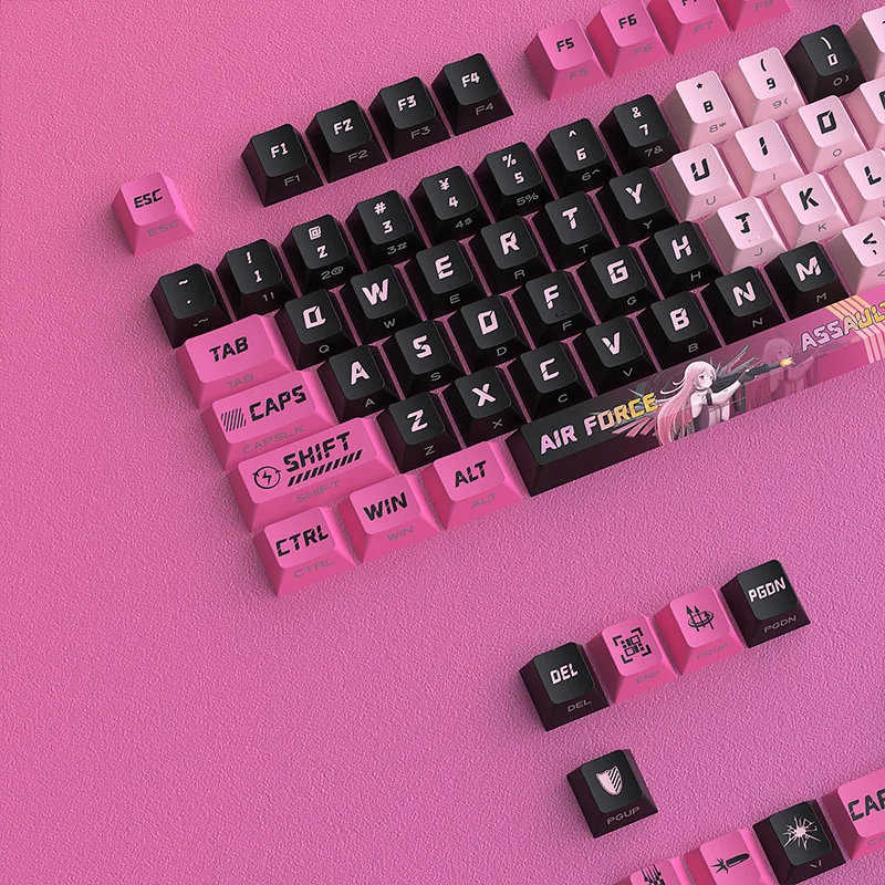 Powder keycap thermal sublimation original factory small full set of 125 key PBT magnetic shaft keycaps