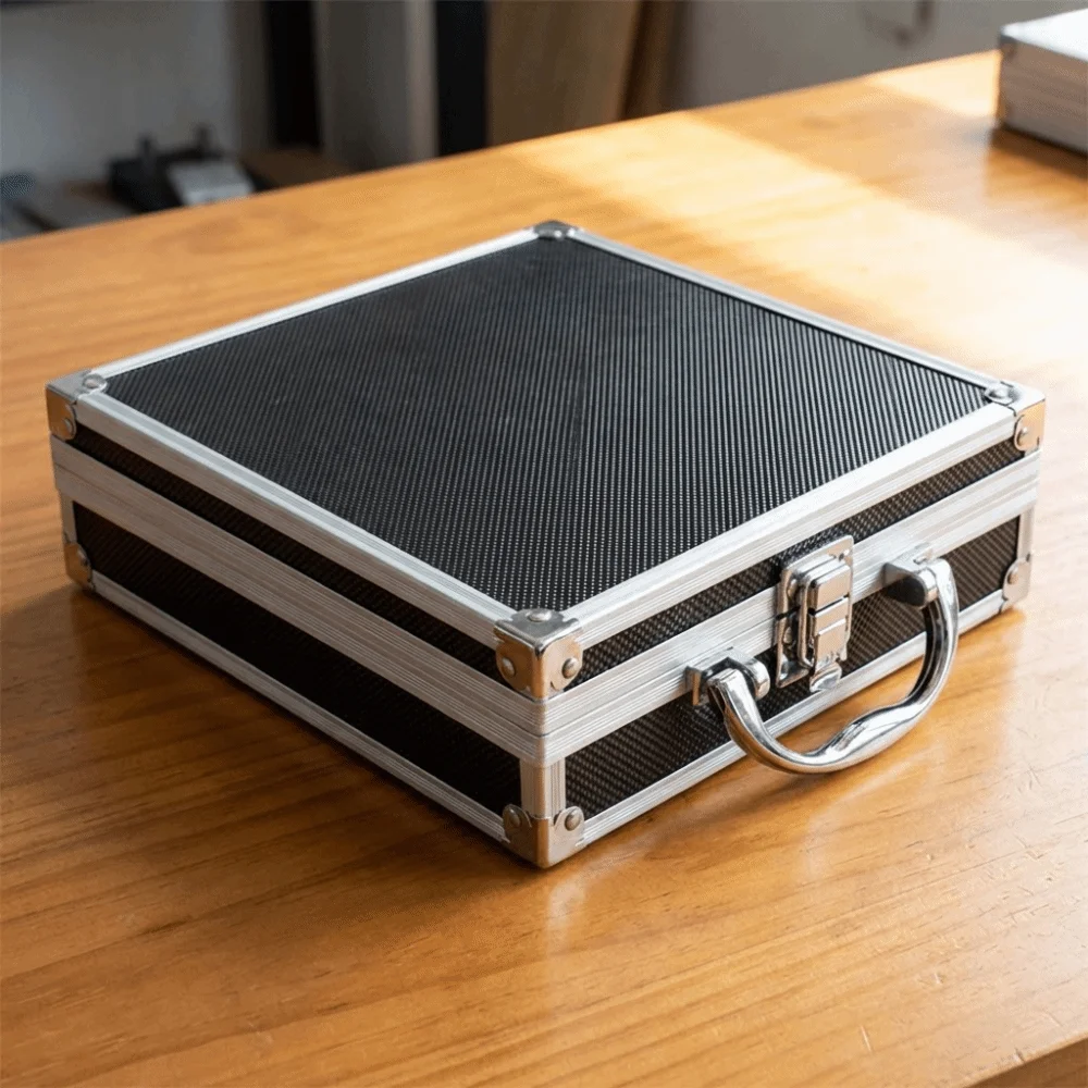 Shockproof Aluminum Alloy Tool Box Impact Resistant Wear Resistant Portable Tool Case Protective Large Capacity Safety Briefcase