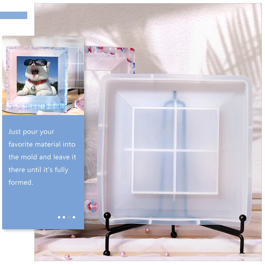 

Silicone Picture Frame Mold Multifunctional Creative Resin Craft Project Photo Display Jewelry Making Supplies