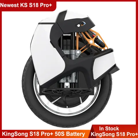 Newest USA Stock KingSong S18 Pro+ Electric Unicycle 100mm Suspension KS S18 Pro+  84V 1110Wh 50S Battery with Honeycomb Pedal