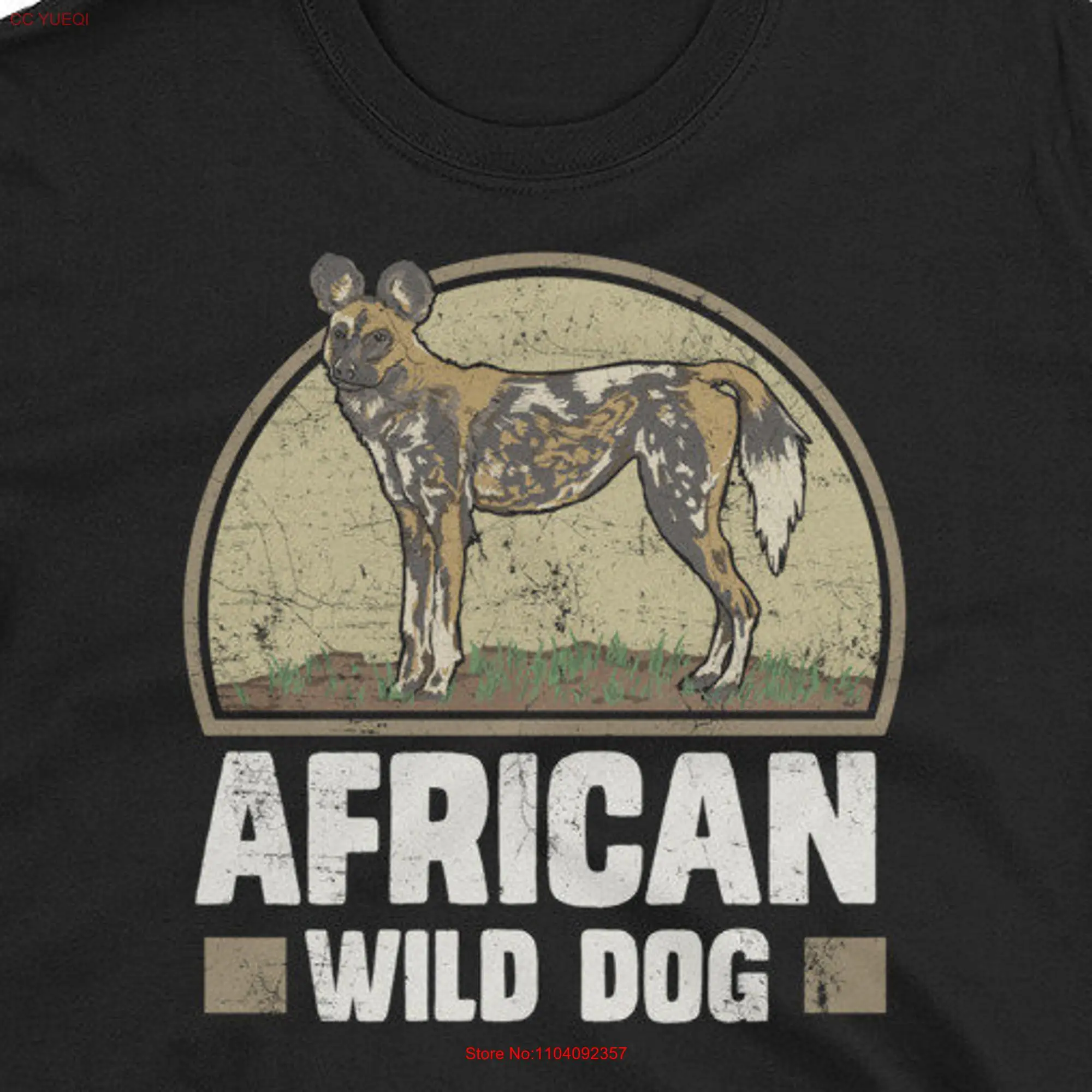 African Wild Dog T Shirt Painted Wolf Animal Images Picture Image long or short sleeves