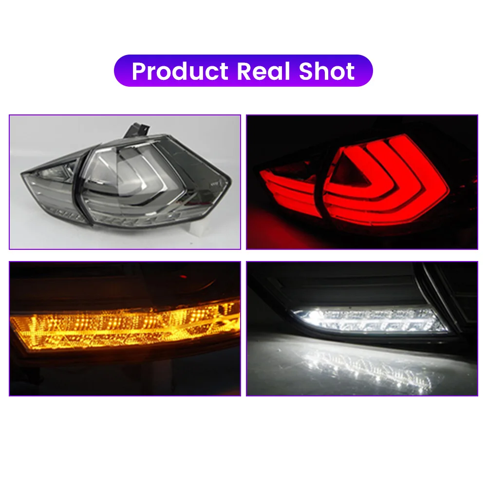 LED Tail Lights For Nissan X-trail Xtral Rogue 2014-2019 DRL Fog Reverse Brake Signal Plug And Play Car Rear Tail Light Assembly