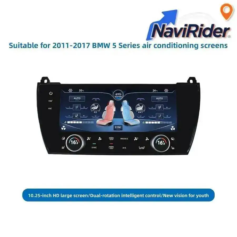 10.25'' Touch Air Conditioner Control AC Screen Climate Panel Board For BMW 5 Series F10 F11 F18 2010-2017 Digital AirCon Stereo