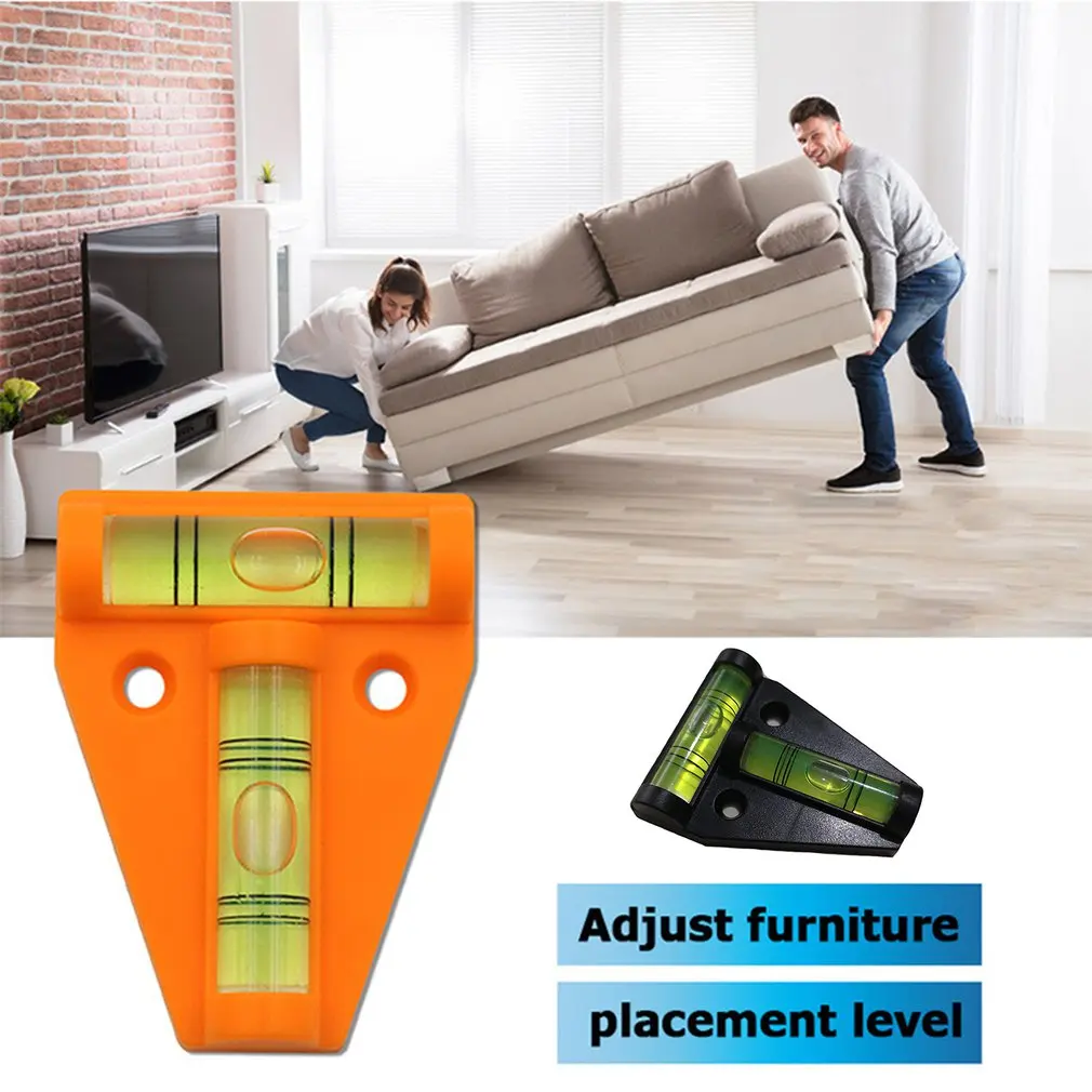 T-Shaped portátil nível de bolha, T-Type nível de bolha, mini plástico ferramenta medida, fixação de trabalho, prático