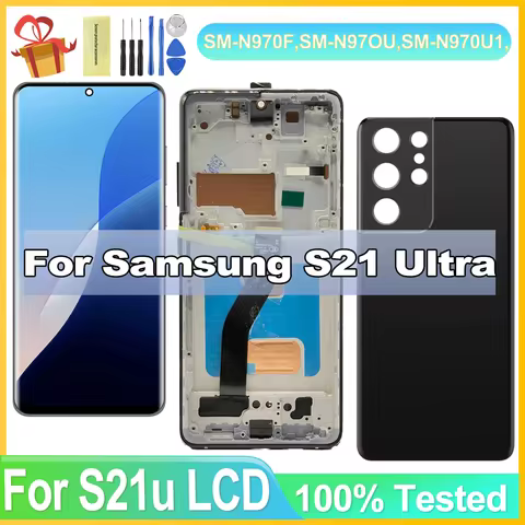 Tested S21 Ultra For Samsung S21 Ultra 5G G998B G998U G998W LCD Display Touch Screen Digitizer Assembly Replacement