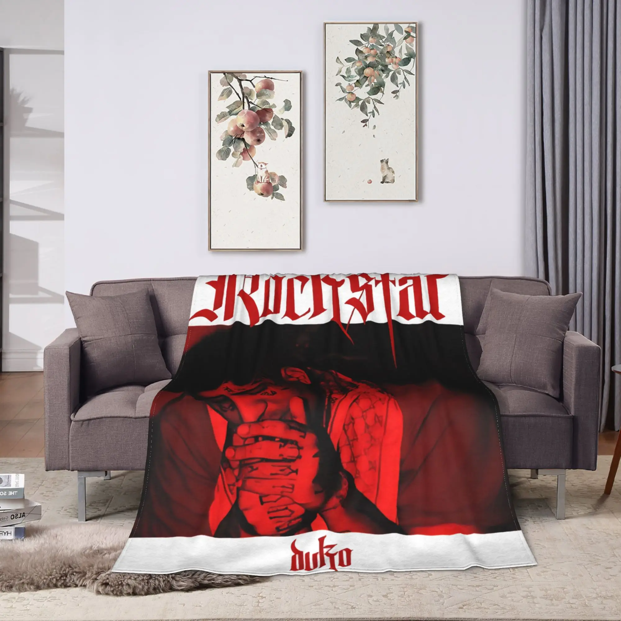 Super Soft Blanket Decorative Duki Rapper  Bedding Throws  Flannel Bedspread For Living Room Fashion Sofa Bed Cover