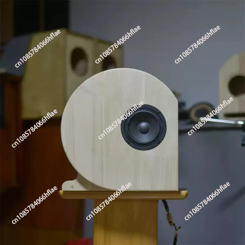 Personalized Nautilus Style Speaker Enclosure, 3 Inch Solid Wood Bookshelf Speaker Cabinet for DIY Assembly, 1pcs