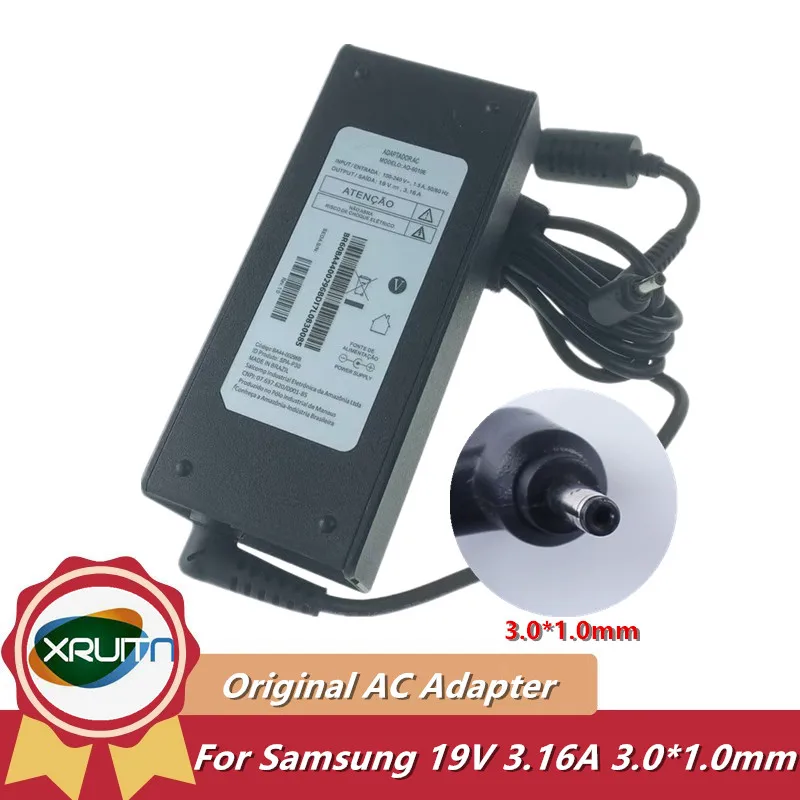 

Original AD-6019P 19V 3.16A 60W AC Adapter For Samsung 900X3T Notebook 9 Pro NP940X5N-X01US Power Charger PA-1600-66 AD-6019E