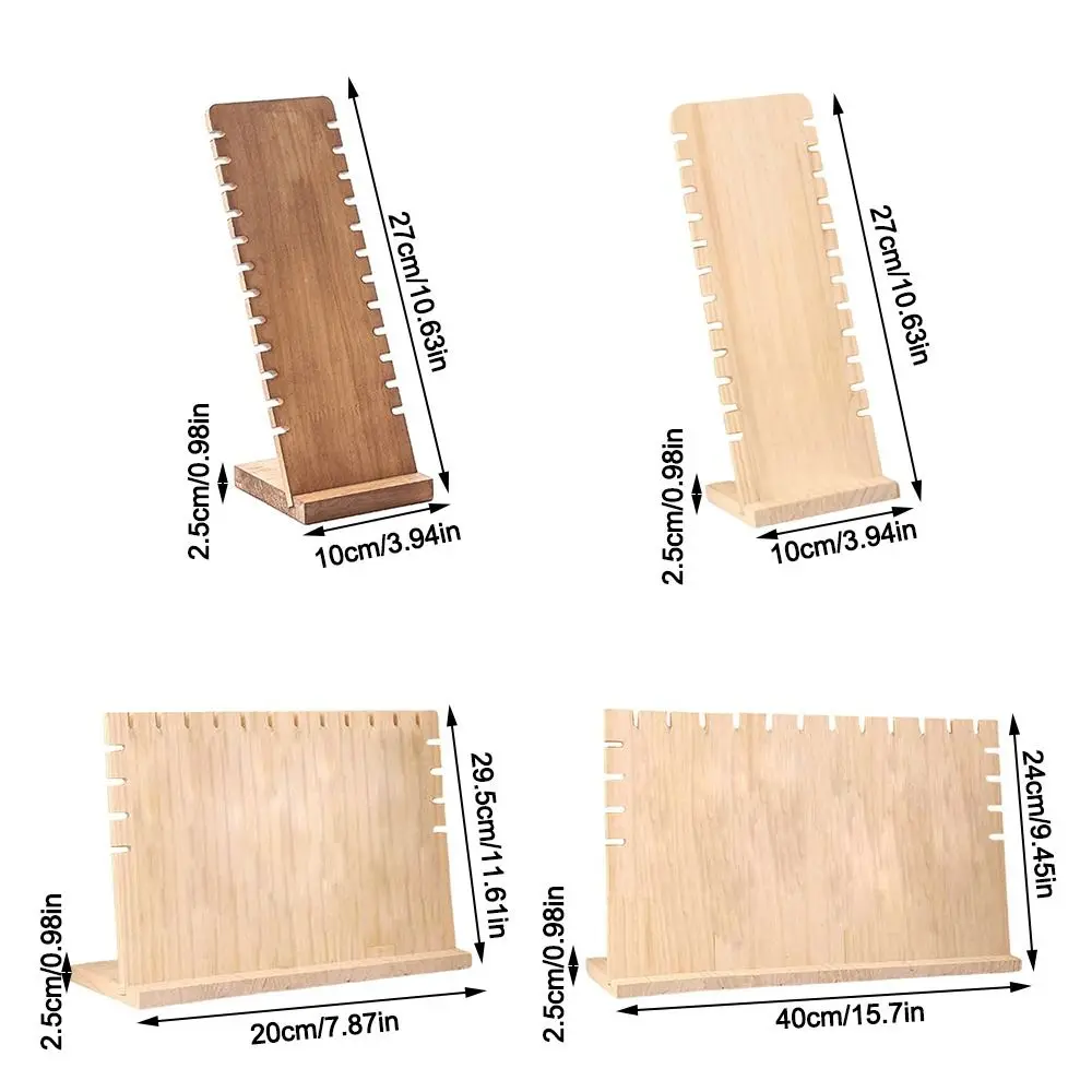 Colares em forma de L cavalete vitrine nogueira madeira moda colar de madeira quadro jóias coleção rack