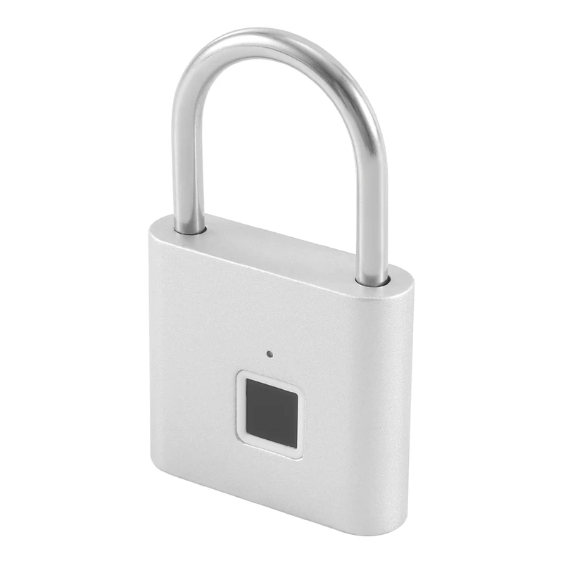 

Fingerprint Padlock,Portable Anti-Theft USB Charging Fingerprint Lock For Lockers, Suitcases, Backpacks Etc Can Support