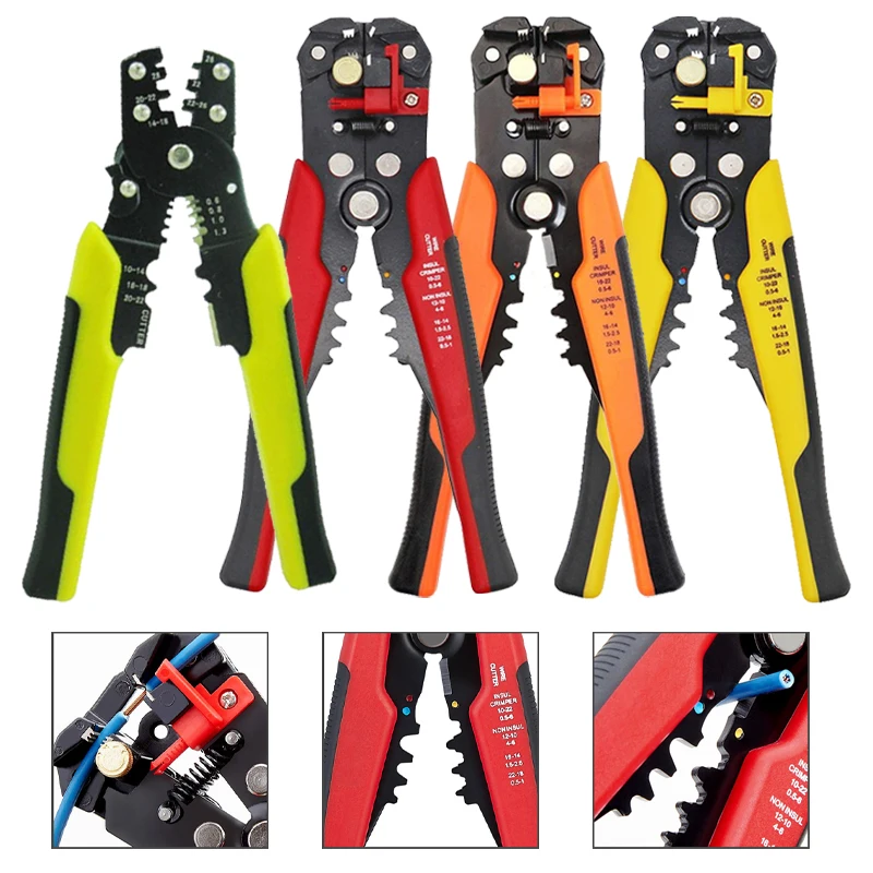 Professional Wire Stripping Pliers 0.2-6.0mm High-precision Automatic Wire Stripper Hand Tool Crimping Terminal Cable Cutter