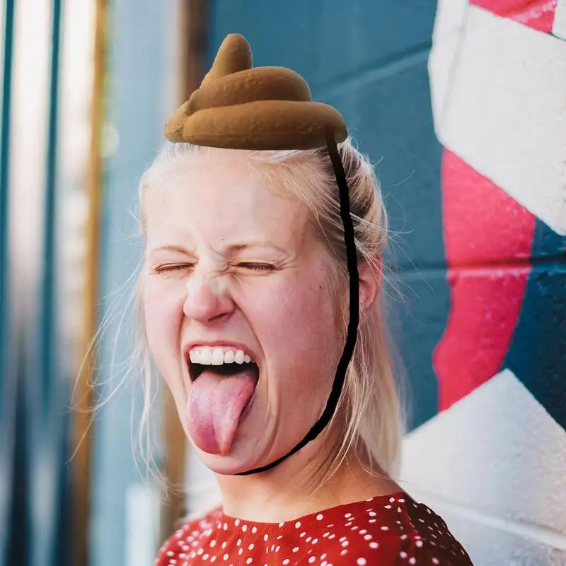 Faux chapeau de caca réaliste pour enfants, blague drôle, jouets délicats, merde réaliste, jouets de farce, grand cadeau de fête du poisson d'avril