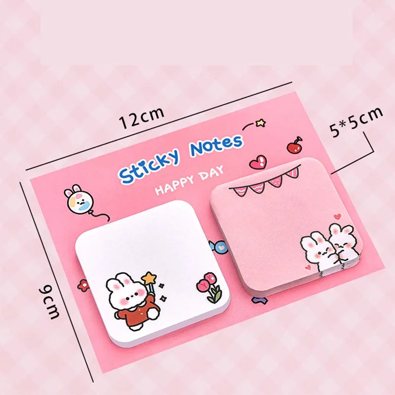24pcs/lot Cartoon Capybara Memo Pad Astronaut Rabbit Sticky Notes Stationery Label Notepad Planner Sticker Post School Supplies