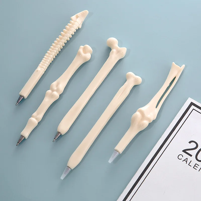 Imagem -06 - Bone Shape Ballpoint Canetas Escrita Suprimentos Bone Ball Canetas Presente Criativo Material Escolar Tinta Preta Novo 10 Pcs