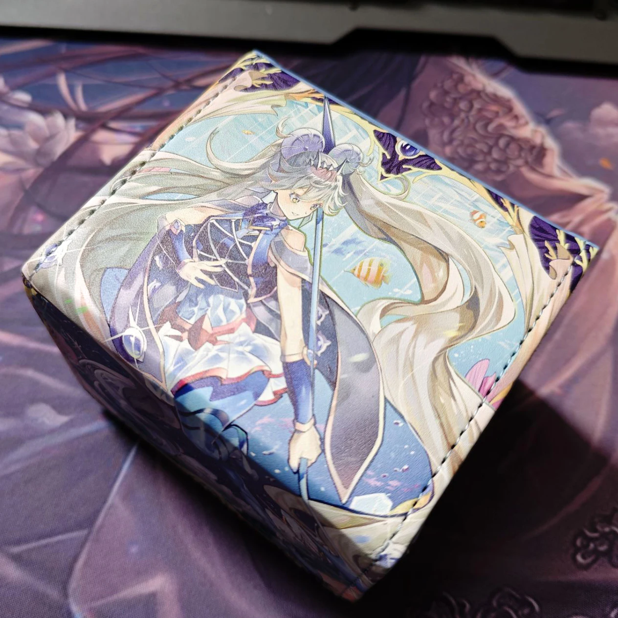 Yugioh Marincess Aqua Argonaut Deck Box Yu-Gi-Oh! TCG OCG PTCG Trading Cards Protector Case Pu Leather Storage Box 100+