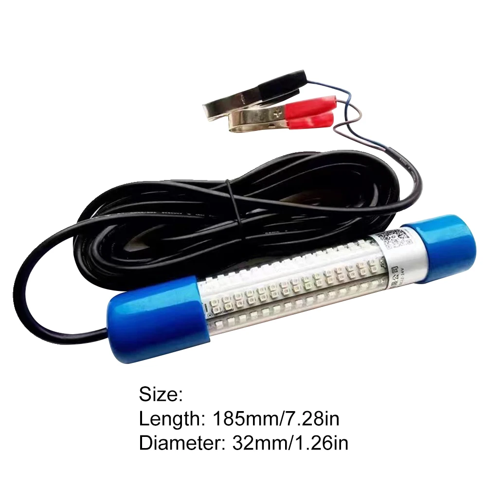 Lumière de pêche Submersible 50W, leurre pour poisson, lampe de recherche d'appâts, 12-24V, attracteur de poisson brillant, étanche pour calmar, crevettes, Krill