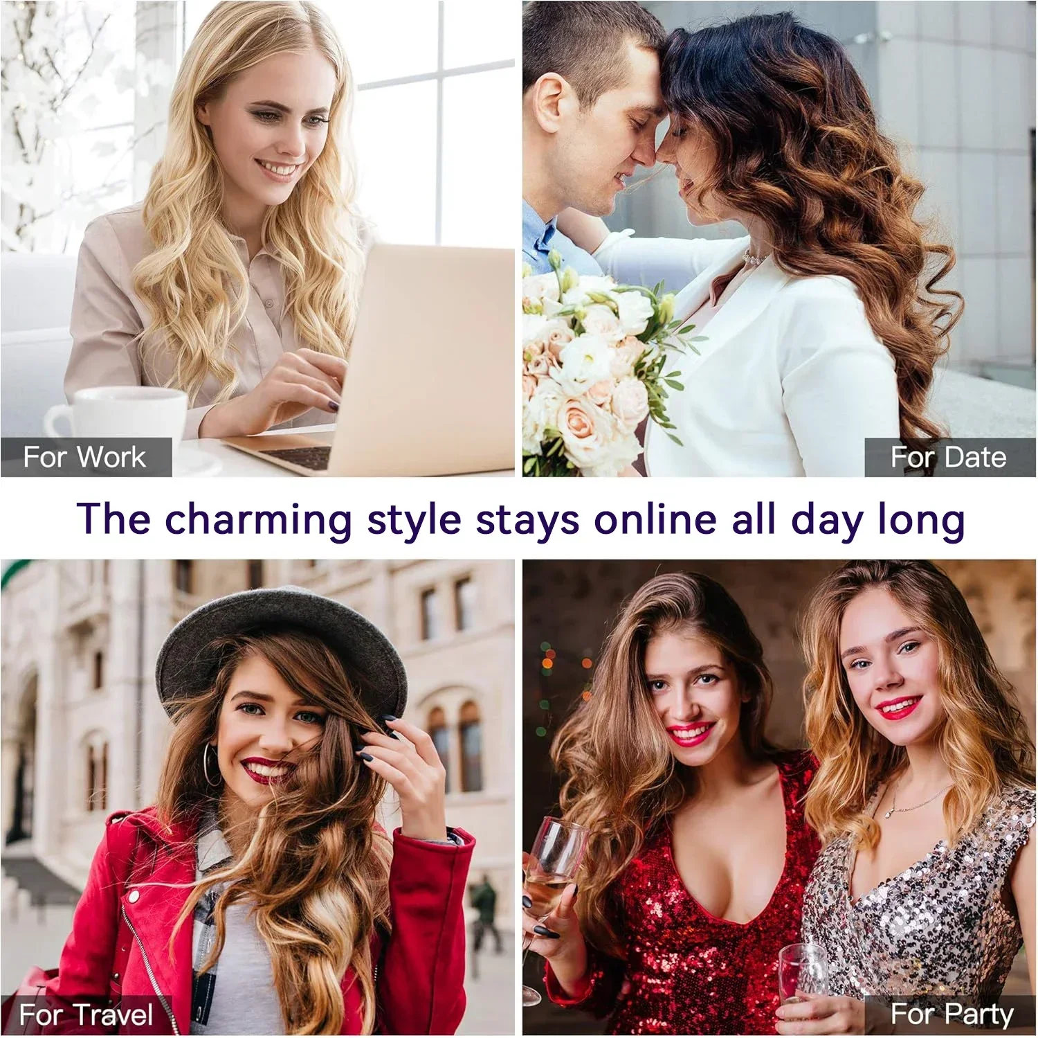 ماكينة تصفيف الشعر الاحترافية 6IN1 1300W متعددة الوظائف - جافة ومستقيمة وتجعيدها مع فرشاة، مثالية للاستخدام المنزلي في الصالونات